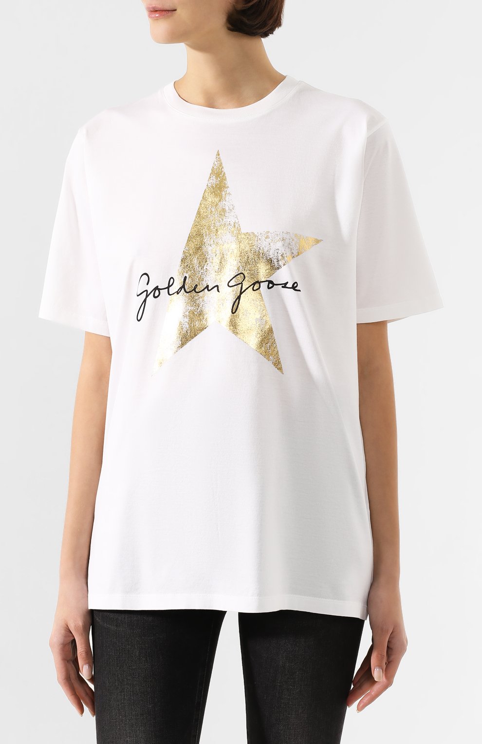 Хлопковая футболка GOLDEN GOOSE DELUXE BRAND, арт. G35WP026.L1, фото 3