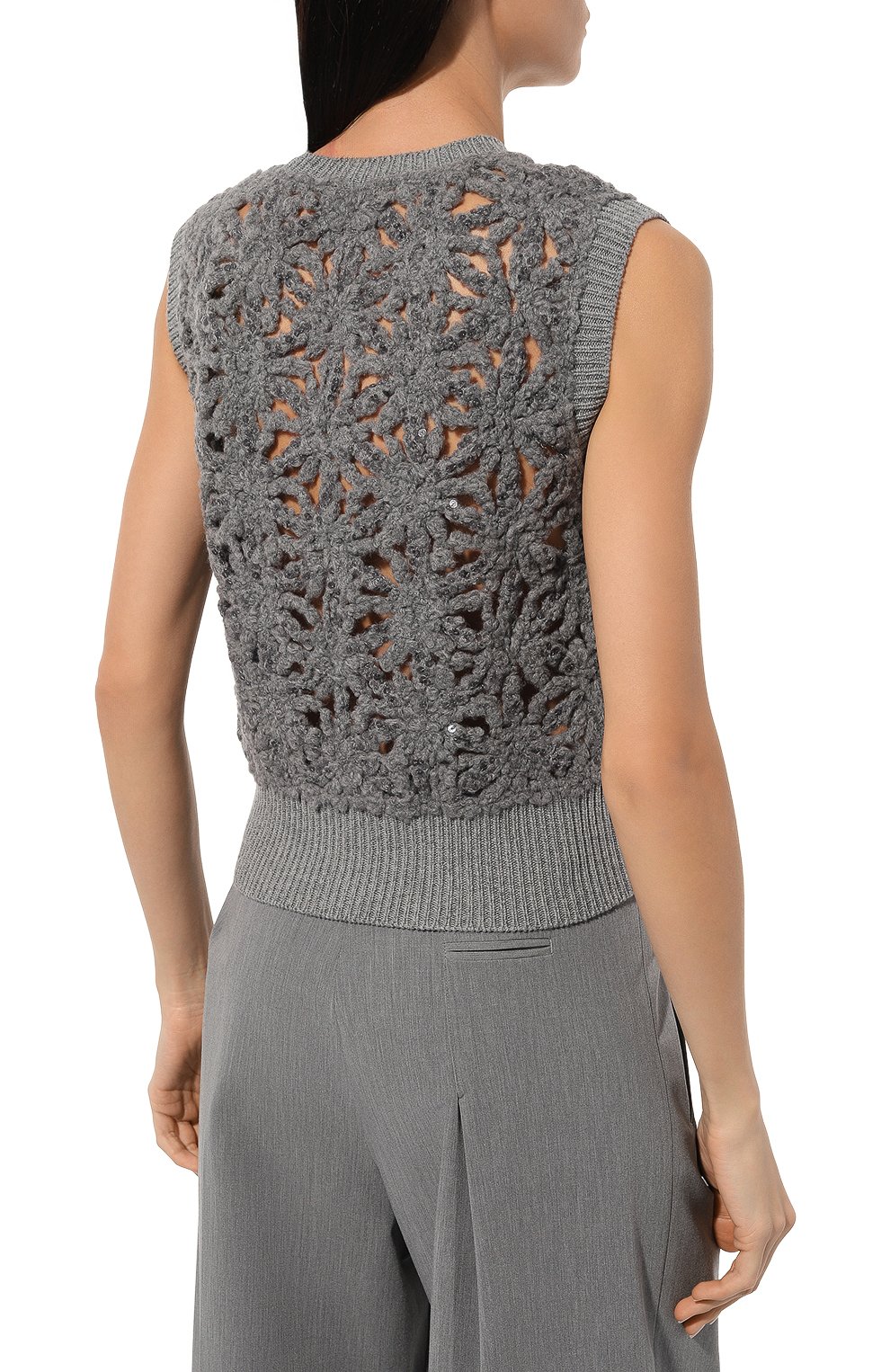 Шерстяной жилет BRUNELLO CUCINELLI, арт. MHOR03702P, фото 4