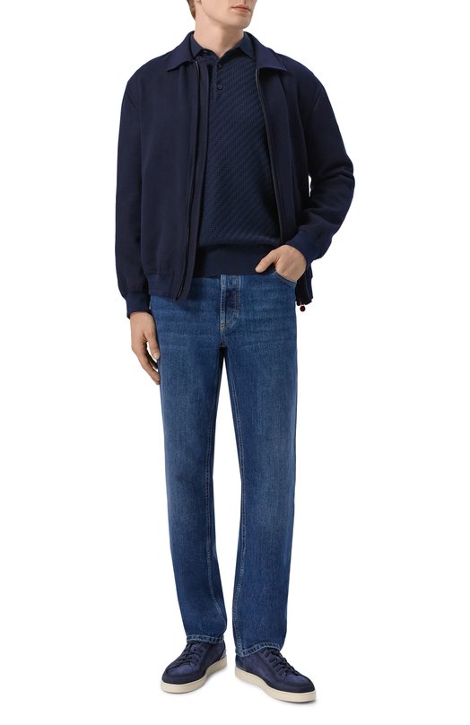 Замшевые кеды Monte Carlo Santoni MBNG22184TIRTFEH Синий  MBNG22184TIRTFEH Фото 2