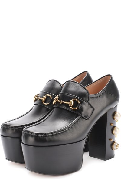 Туфли vegas на п латформе и каблуке с декором GUCCI, арт. 470970/C9D00, фото 1