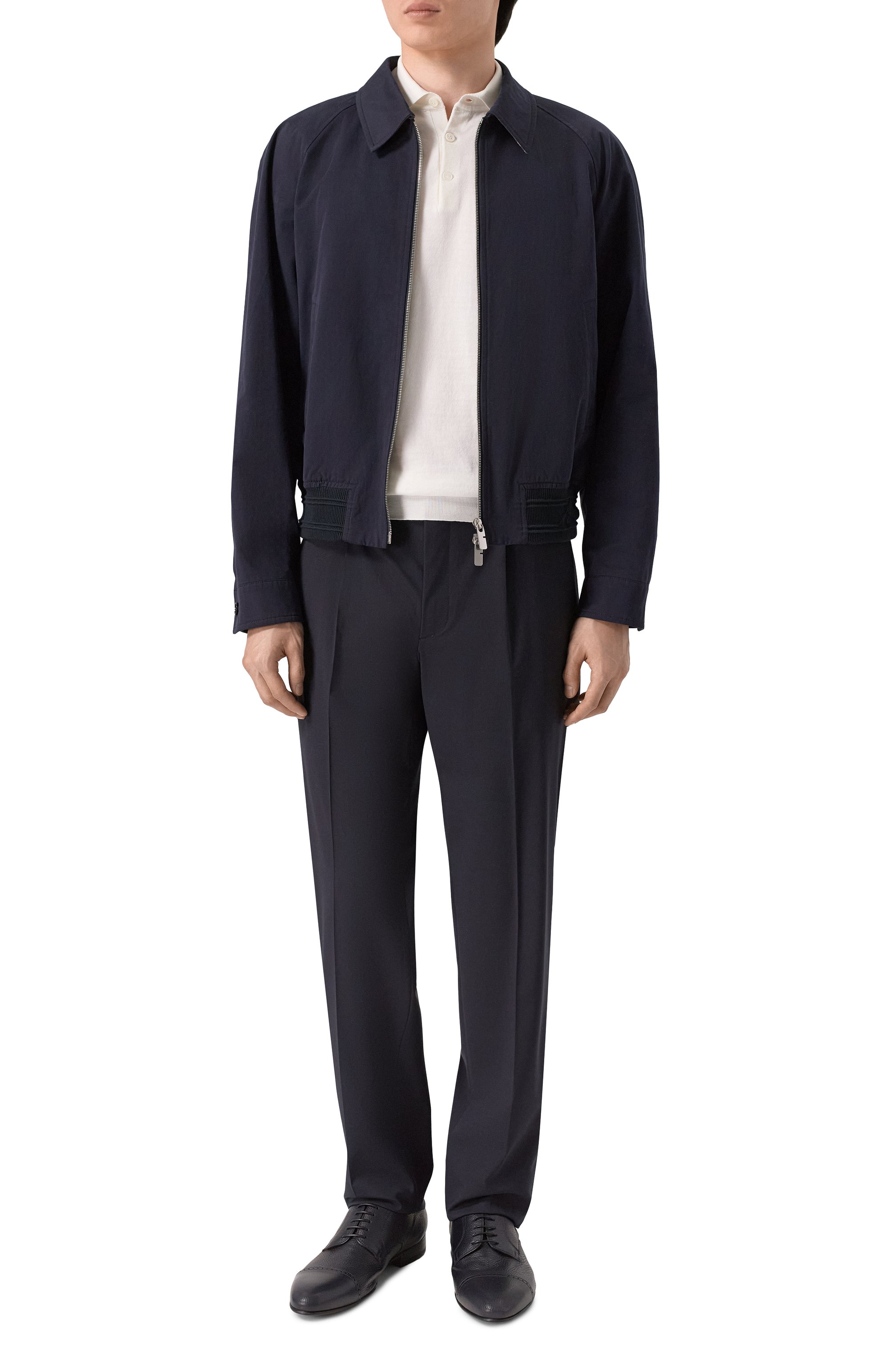 Кожаные дерби BARRETT темно-синего цвета по цене 96850 руб., арт. B111U016.10/CERV0 ASP0RT, фото 2 Кожаные дерби BARRETT, арт. B111U016.10/CERV0 ASP0RT, фото 2