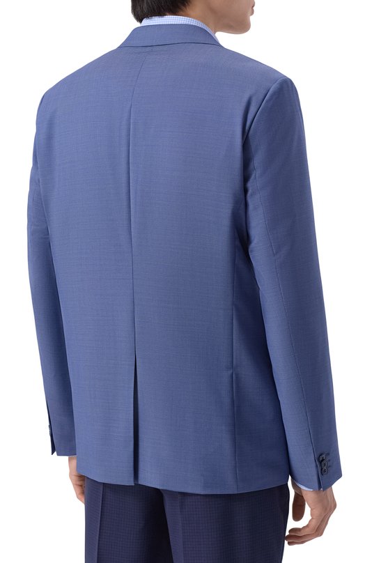 Шерстяной пиджак HUGO 50555240 Синий  50555240 Фото 4