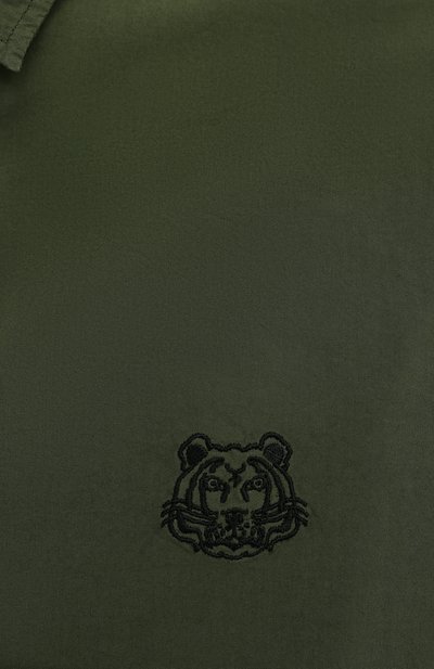 Хлопковая рубашка KENZO хаки цвета по цене 18200 руб., арт. FB55CH4001LA, фото 5 Хлопковая рубашка KENZO, арт. FB55CH4001LA, фото 5
