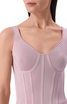 Женский топ из вискозы NINA RICCI розового цвета, арт. 25PMPU006/ML0569 | Фото 5 (Драгоценные камни: Проставлено; Материал внешний: Вискоза; Материал сплава: Проставлено; Стили: Романтичный; Кросс-КТ: костюм; Рукава: На бретелях; Длина (для топов): Стандартные)