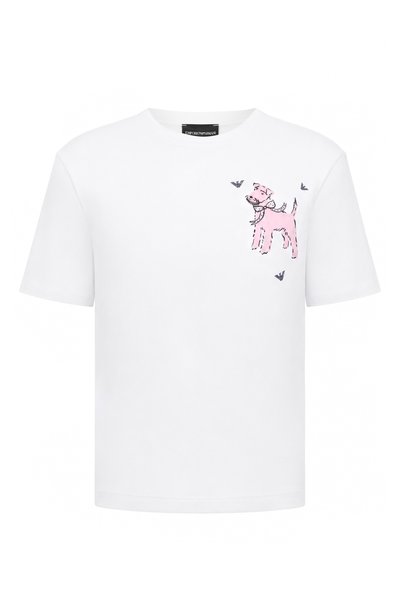 Женская хлопковая футболка EMPORIO ARMANI, арт. EW005338/AF25885