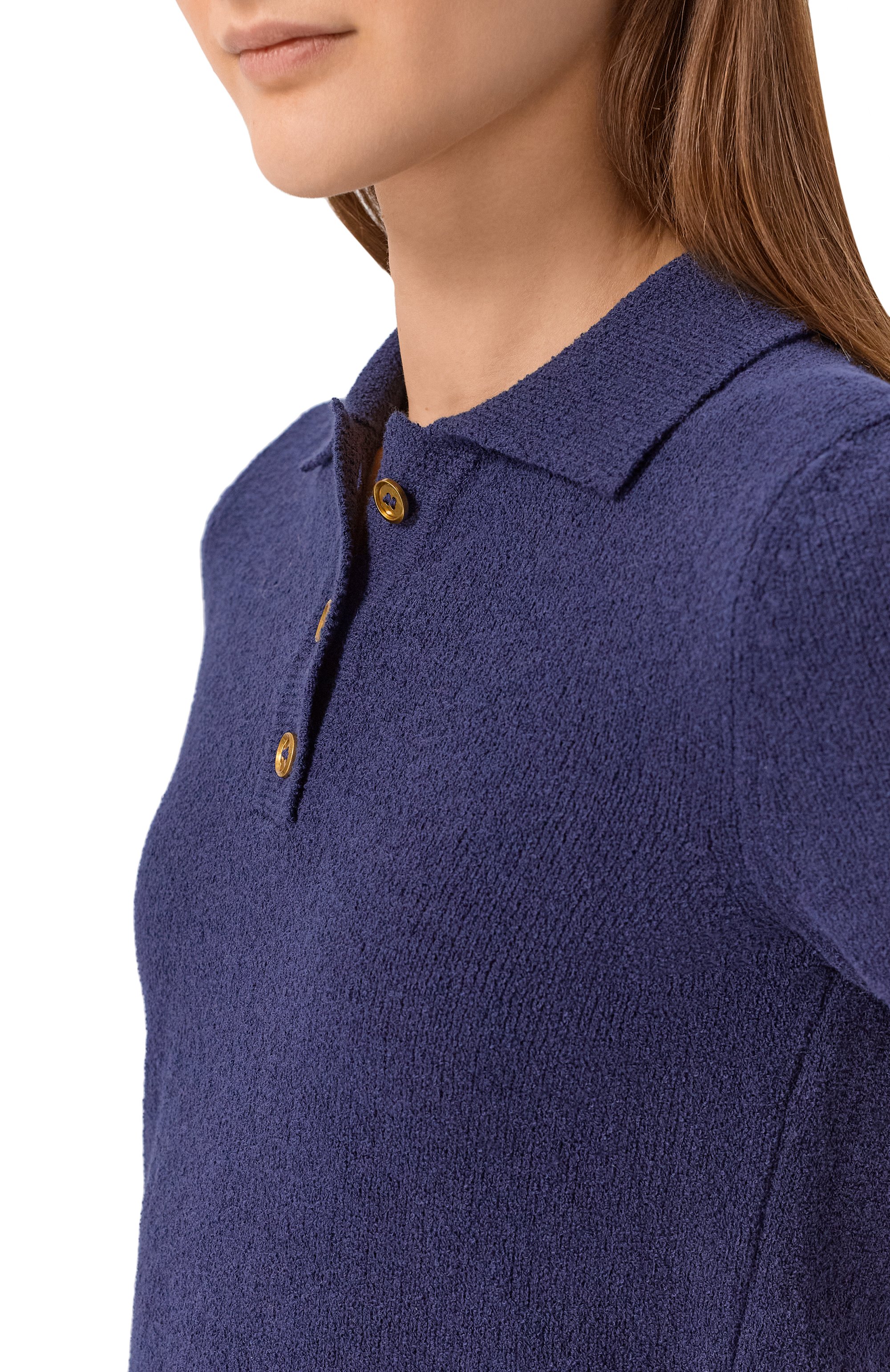 Хлопковое поло GRAN SASSO синего цвета по цене 29950 руб., арт. 23256/22156, фото 5 Хлопковое поло GRAN SASSO, арт. 23256/22156, фото 5