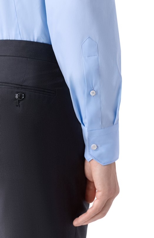 Хлопковая сорочка Zilli CLAB03M010813037U/N030 Голубой  CLAB03M010813037U/N030 Фото 5