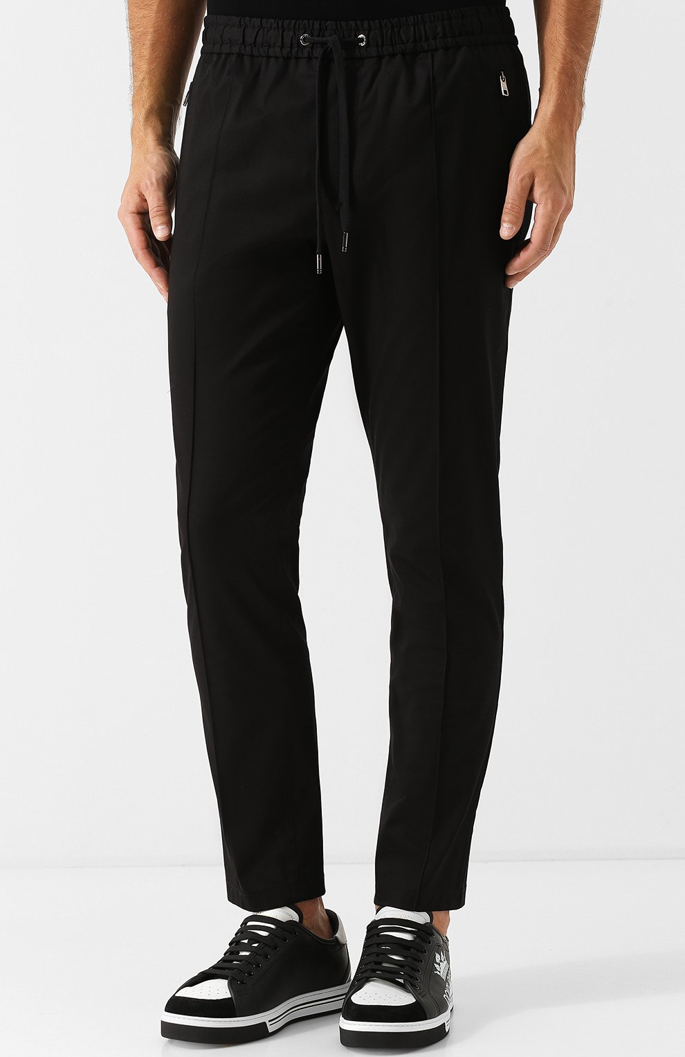 Хлопковые брюки DOLCE & GABBANA черного цвета по цене 64500 руб., арт. GYACET/FUFIS, фото 3 Хлопковые брюки DOLCE & GABBANA, арт. GYACET/FUFIS, фото 3