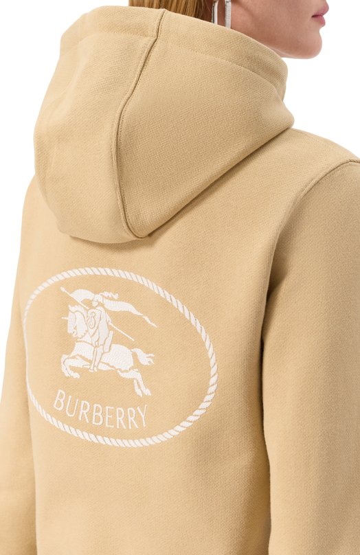 Хлопковая толстовка Burberry 8111668 Бежевый  8111668 Фото 5