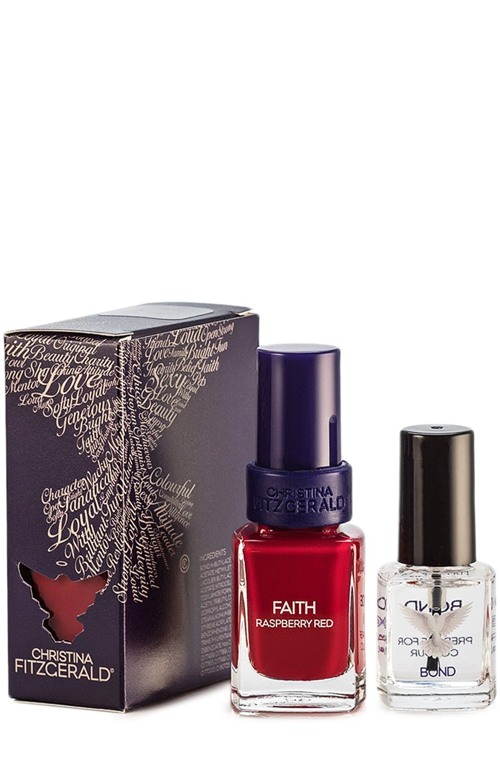 Лак для ногтей \ягода малина\" faith raspberry red + bond" CHRISTINA FITZGERALD, арт. 9333381001320, фото 1