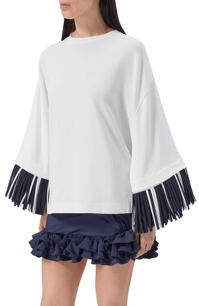Хлопковая футболка JACQUEMUS белого цвета по цене 86100 руб., арт. 26ETSW00594/AJ00291, фото 3 Хлопковая футболка JACQUEMUS, арт. 26ETSW00594/AJ00291, фото 3