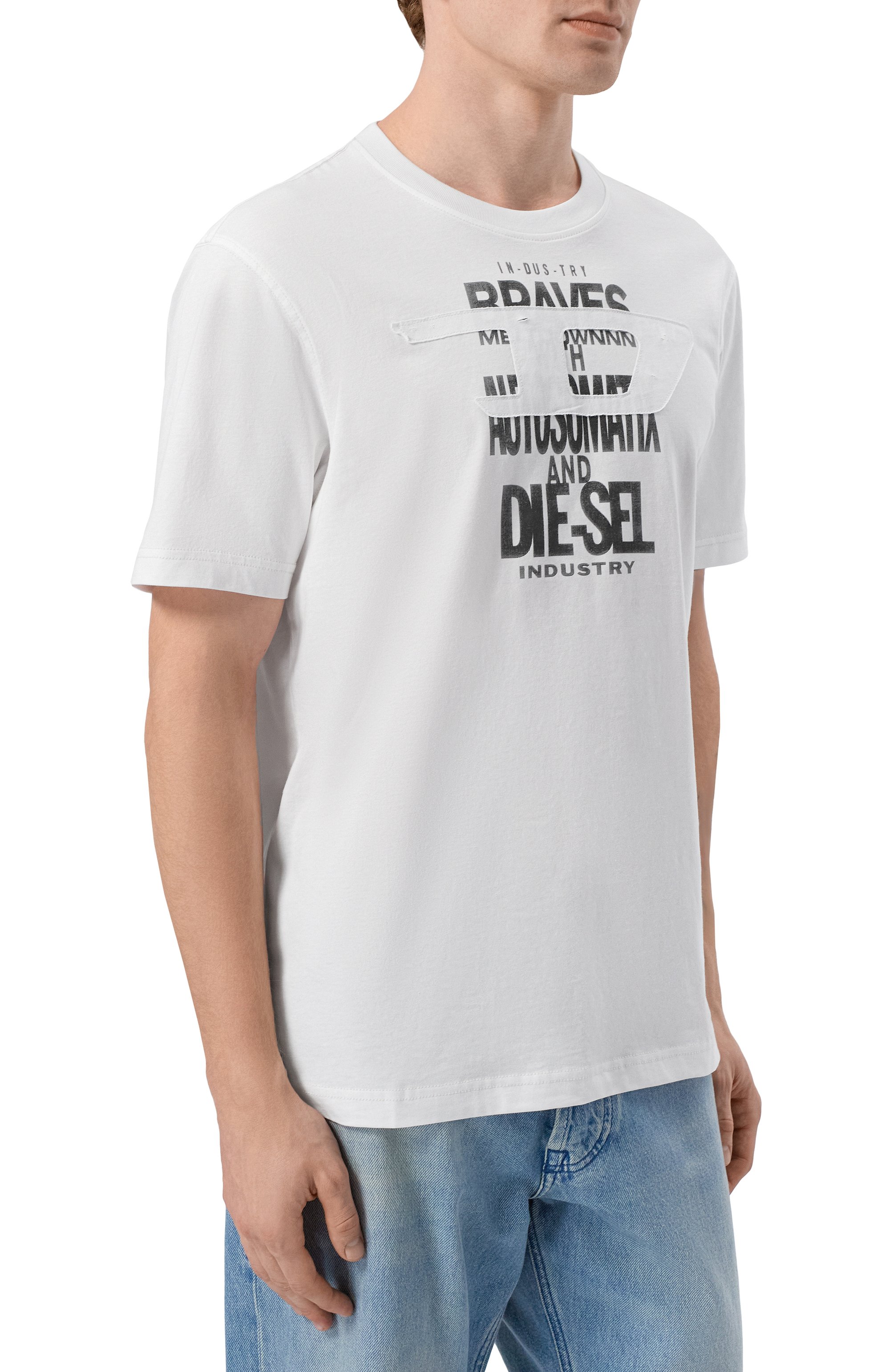 Хлопковая футболка DIESEL, арт. A21027/0DMBJ, фото 3