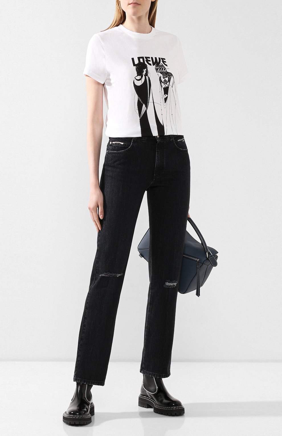 Хлопковая футболка LOEWE, арт. S6299932PC, фото 2
