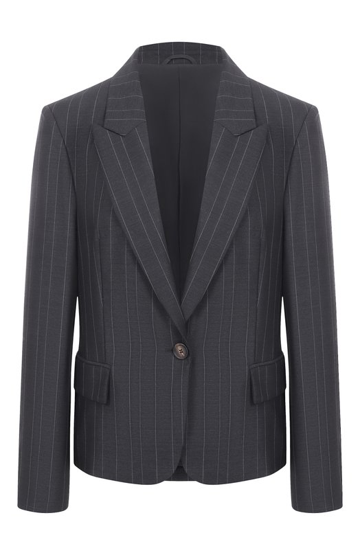 Шерстяной жакет Brunello Cucinelli MB1467480P Чёрный MB1467480P