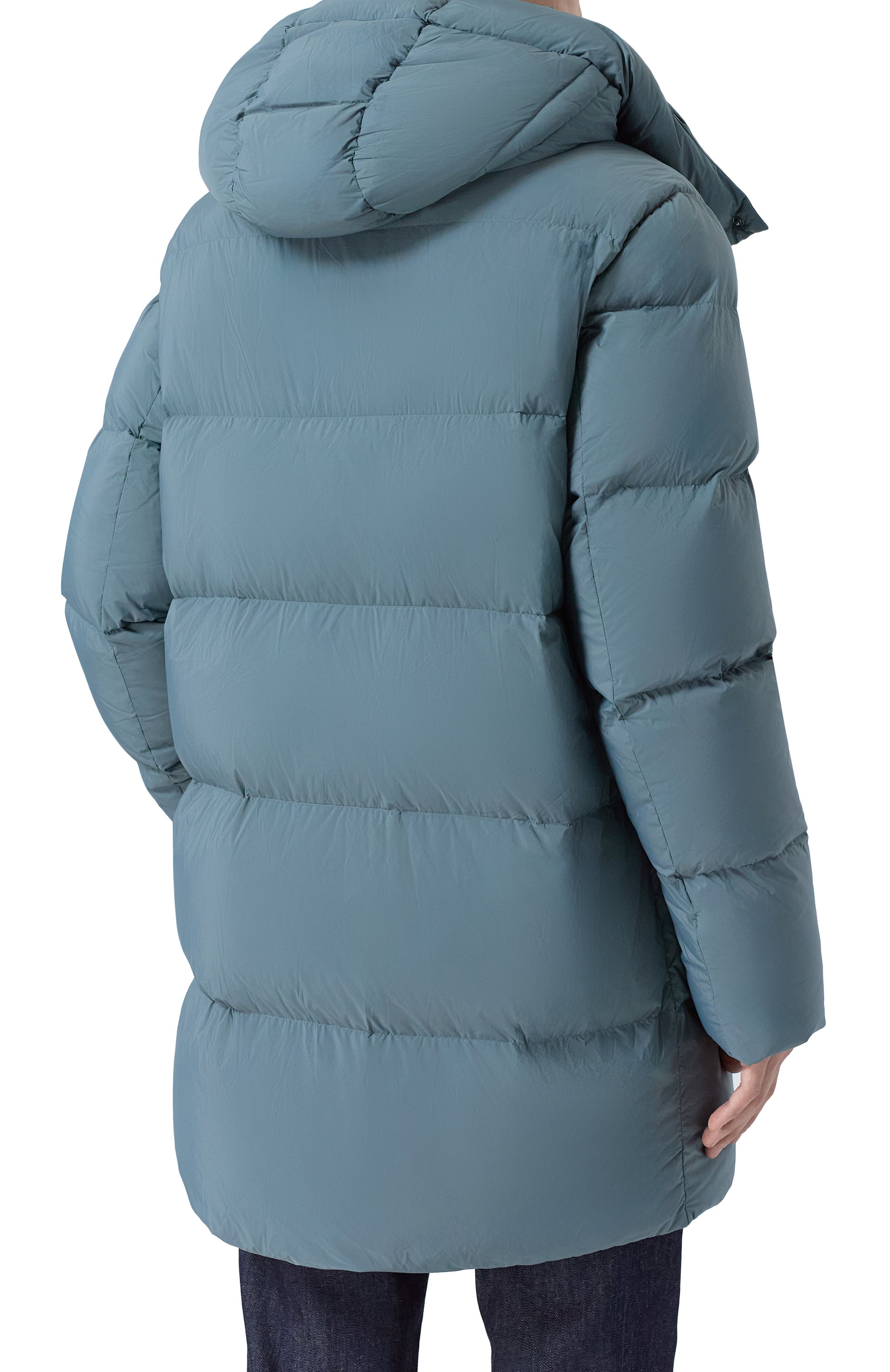 Пуховик HETREGO серого цвета по цене 82750 руб., арт. 8P412/J0RVIK, фото 4 Пуховик HETREGO, арт. 8P412/J0RVIK, фото 4