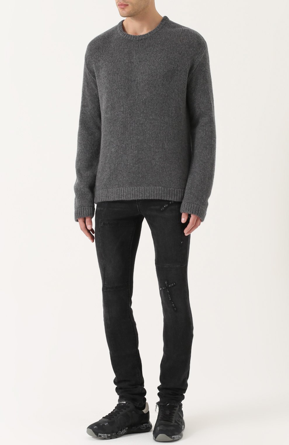 Джинсы скинни с потертостями RTA, арт. MF7130-450LBLK, фото 2