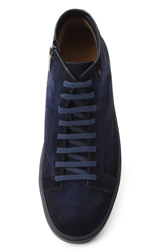 Замшевые кеды Cleanic Santoni MBCG221410CAKA0L Синий  MBCG221410CAKA0L Фото 6