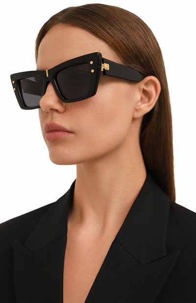 Солнцезащитные очки BALMAIN черного цвета по цене 87550 руб., арт. BPS-156A, фото 2 Солнцезащитные очки BALMAIN, арт. BPS-156A, фото 2
