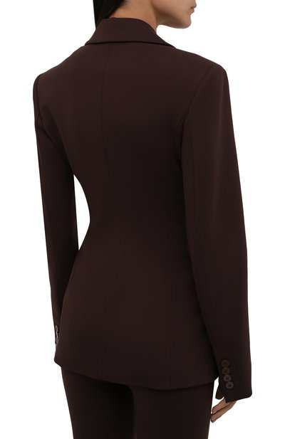 Жакет из вискозы THE ATTICO коричневого цвета по цене 116000 руб., арт. 213WCG26/V027, фото 4 Жакет из вискозы THE ATTICO, арт. 213WCG26/V027, фото 4