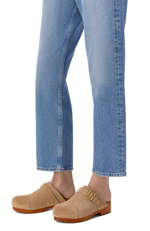 Замшевые сабо Jeannette Chloé CH26S12ZRY Бежевый  CH26S12ZRY Фото 2