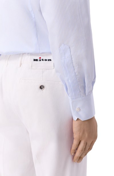 Хлопковая сорочка STEFANO RICCI голубого цвета по цене 95550 руб., арт. MC007467/BN2966, фото 5 Хлопковая сорочка STEFANO RICCI, арт. MC007467/BN2966, фото 5