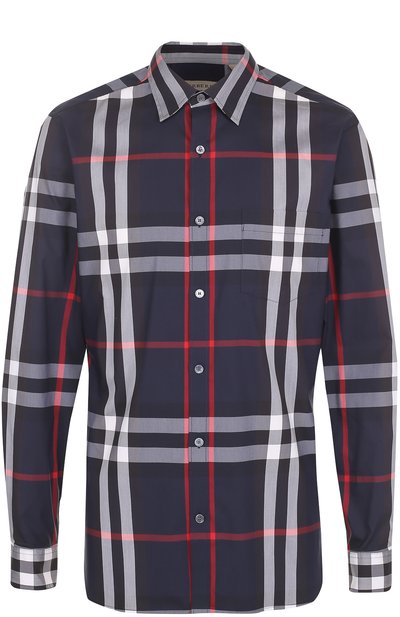 Хлопковая рубашка в клетку BURBERRY, арт. 4006731, фото 1