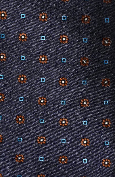 Шелковый галстук CANALI темно-синего цвета по цене 16600 руб., арт. 18/HJ03526, фото 4 Шелковый галстук CANALI, арт. 18/HJ03526, фото 4