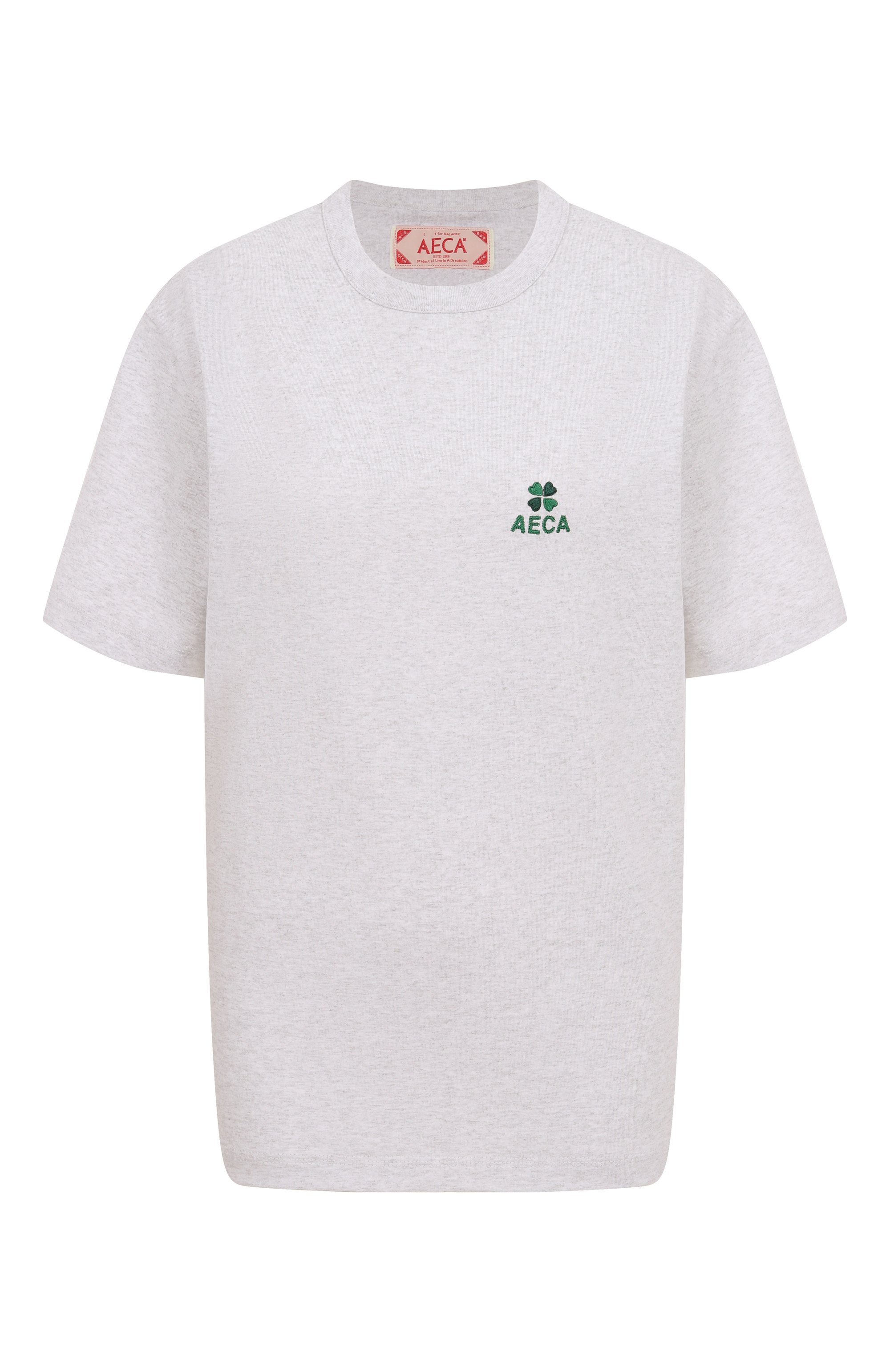 Хлопковая футболка AECA WHITE, арт. AWCMSSBDTTSST010C0.LIGHT GREY (S), фото 1