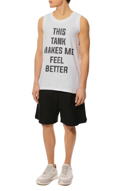 Хлопковая майка DIEGO VENTURINO белого цвета по цене 14950 руб., арт. SS22-DV TNK MFB, фото 2 Хлопковая майка DIEGO VENTURINO, арт. SS22-DV TNK MFB, фото 2