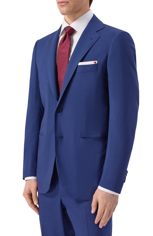 Шерстяной костюм Kiton UA81K0647G Синий  UA81K0647G Фото 2