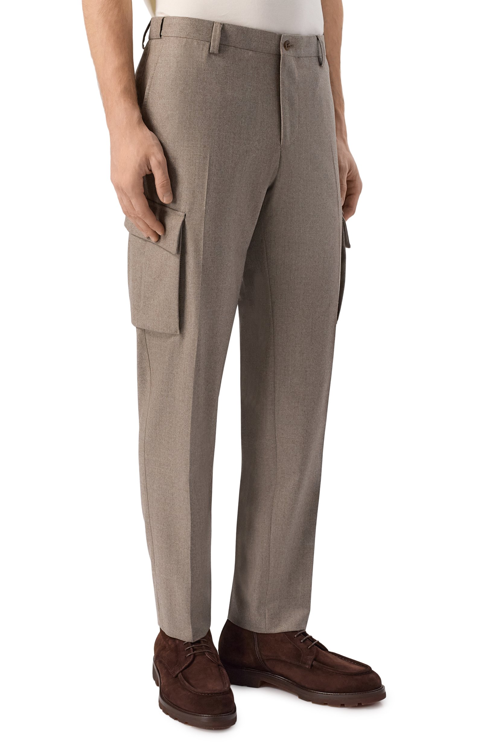 Шерстяные брюки-карго CORNELIANI, арт. 284L02/2A18111, фото 3
