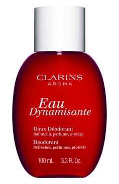 Парфюмированный дезодорант-спрей eau dynamisante (100ml) CLARINS бесцветного цвета, арт. 80083306 | Фото 1 (Назначение: Для тела; Тип продукта: Дезодоранты; Нос: Не проставлено; Региональные ограничения белый список (Axapta Mercury): Не проставлено; Ограничения доставки: flammable)