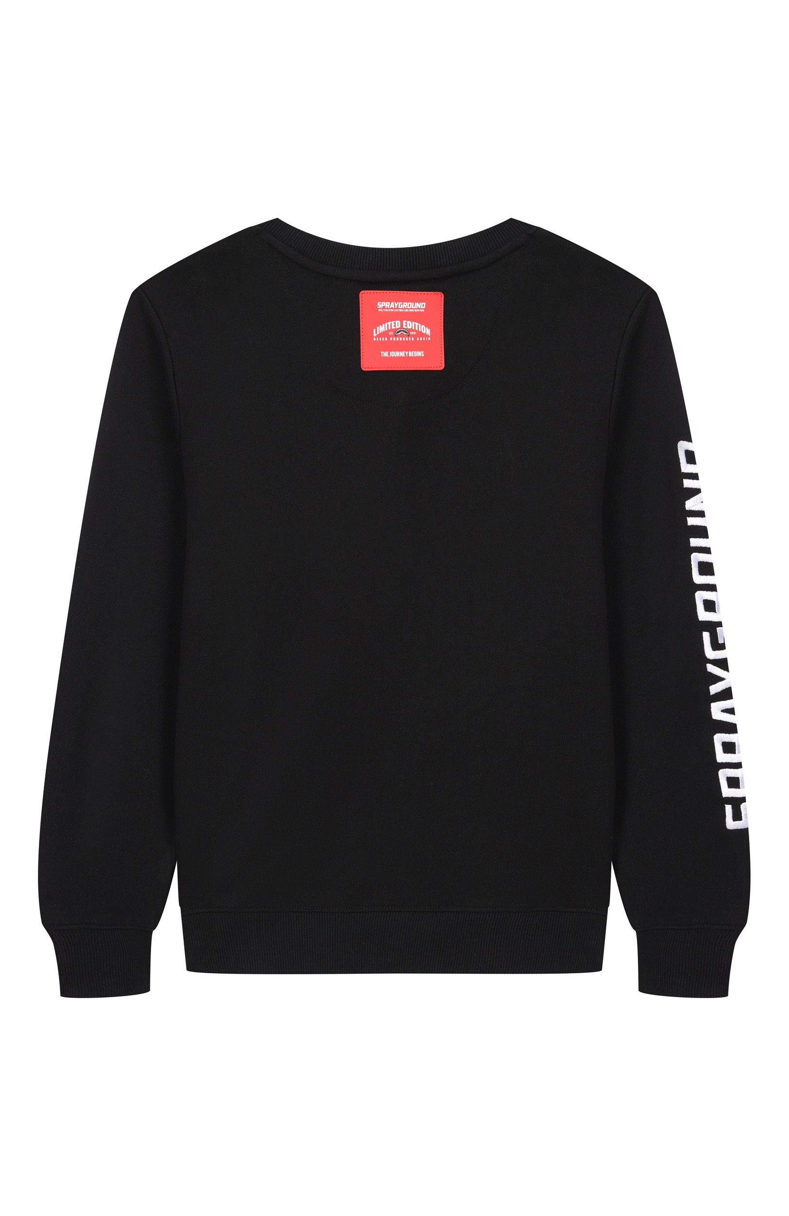 Хлопковый свитшот SPRAYGROUND, арт. SPY1566GBLK/SHARK REGULAR CREWNECK BLACK, фото 2