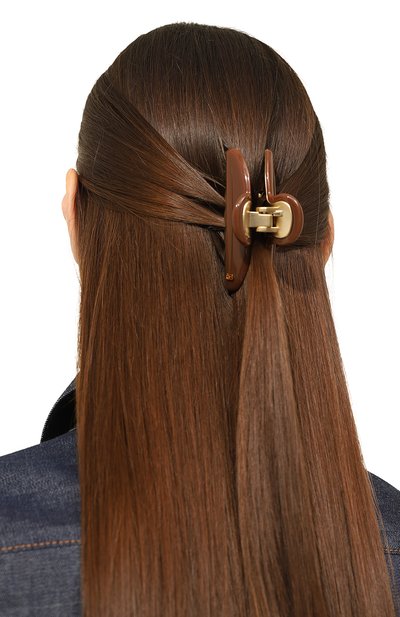 Заколка для волос ALEXANDRE DE PARIS коричневого цвета по цене 7060 руб., арт. ICCM-15571-02P23 OH, фото 2 Заколка для волос ALEXANDRE DE PARIS, арт. ICCM-15571-02P23 OH, фото 2