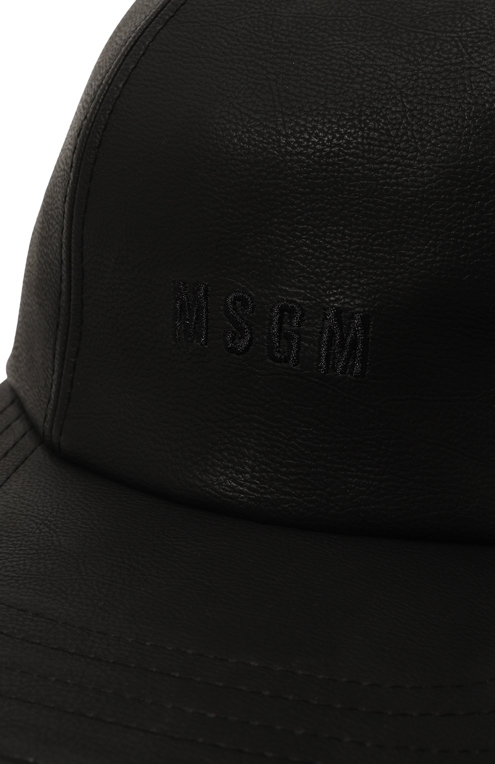 Бейсболка из экокожи MSGM черного цвета по цене 12250 руб., арт. 3741MDL05/247622, фото 3 Бейсболка из экокожи MSGM, арт. 3741MDL05/247622, фото 3