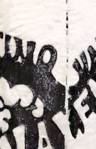 Меховой жилет VALENTINO черно-белого цвета по цене 1435000 руб., арт. QF2FC202CRF, фото 5 Меховой жилет VALENTINO, арт. QF2FC202CRF, фото 5