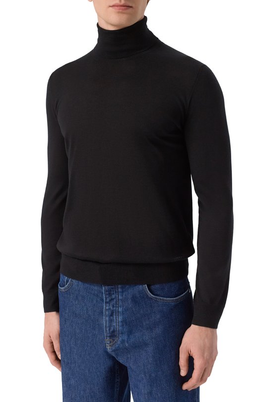 Водолазка из кашемира и шелка Zilli KTN001M0330VZL000 Чёрный  KTN001M0330VZL000 Фото 3