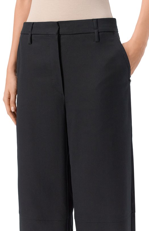 Брюки из хлопка и вискозы Sportmax S0SPIR0 Чёрный  S0SPIR0 Фото 5