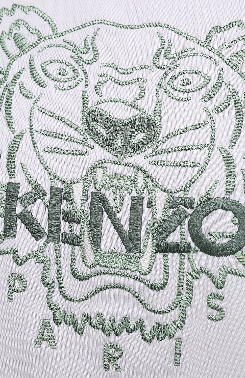 Хлопковая футболка KENZO белого цвета по цене 12100 руб., арт. FB62TS6454YF, фото 5 Хлопковая футболка KENZO, арт. FB62TS6454YF, фото 5