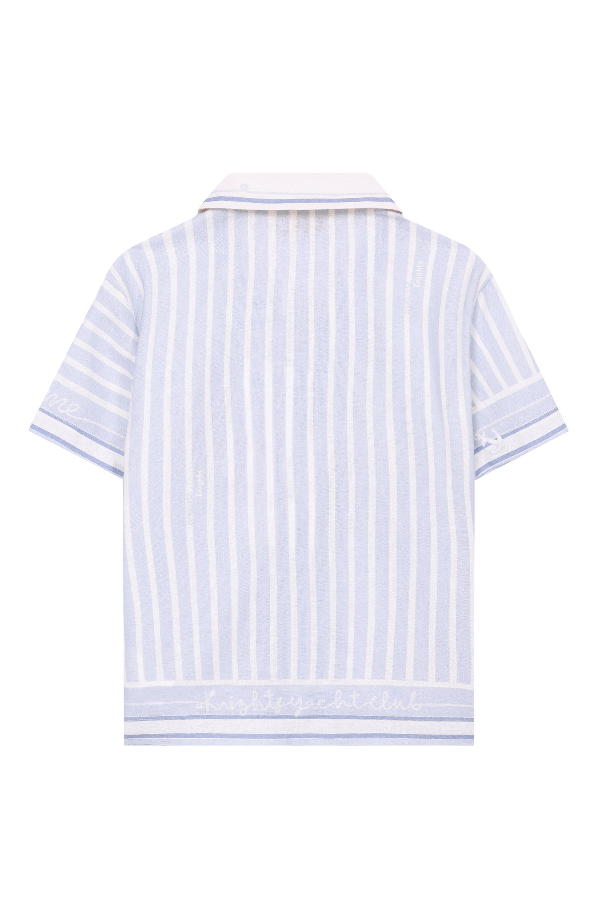 Рубашка из вискозы и льна EIRENE голубого цвета по цене 9460 руб., арт. SS26134, фото 2 Рубашка из вискозы и льна EIRENE, арт. SS26134, фото 2