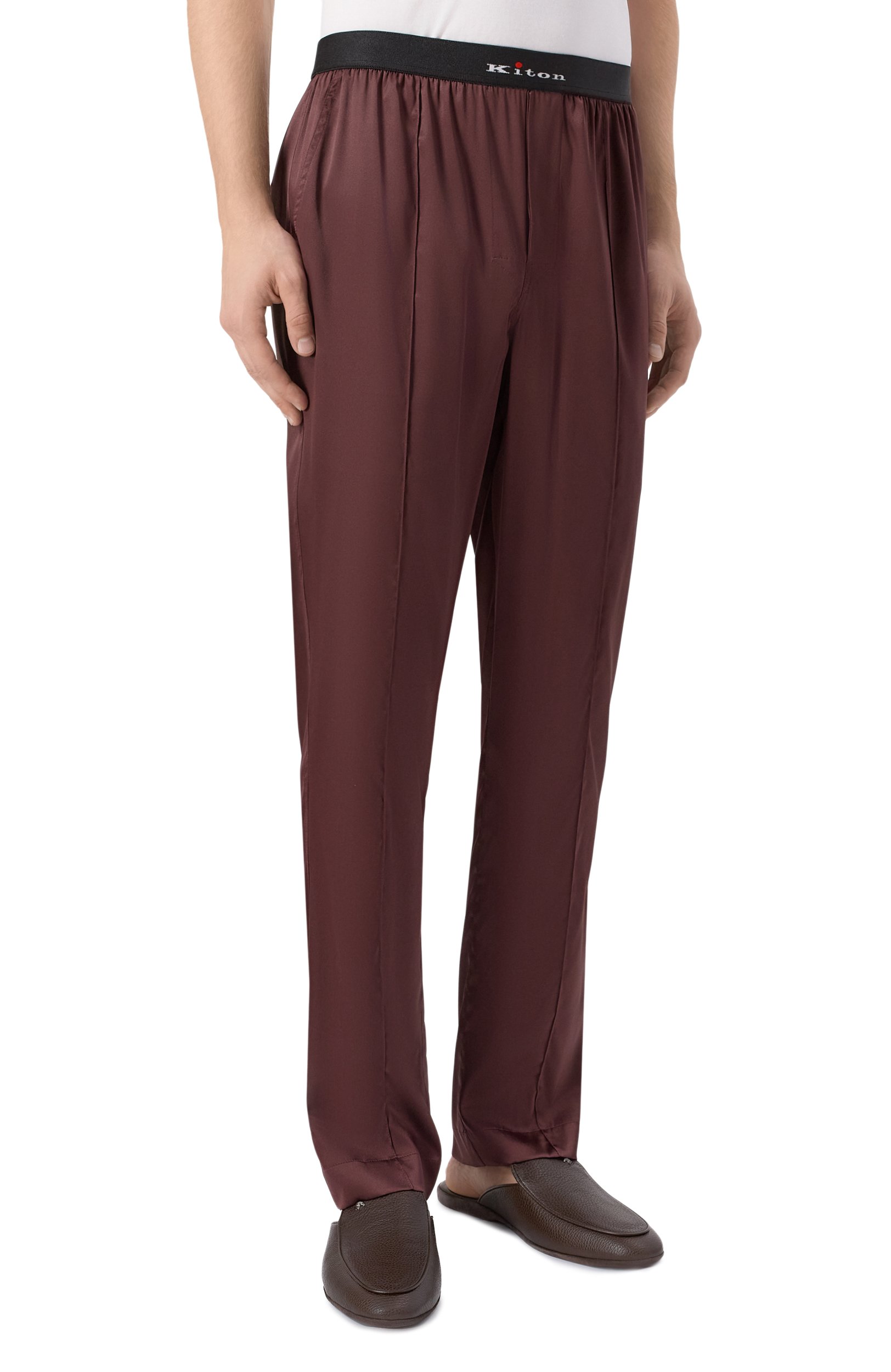 Шелковые домашние брюки KITON, арт. UNWT004K0265L, фото 3