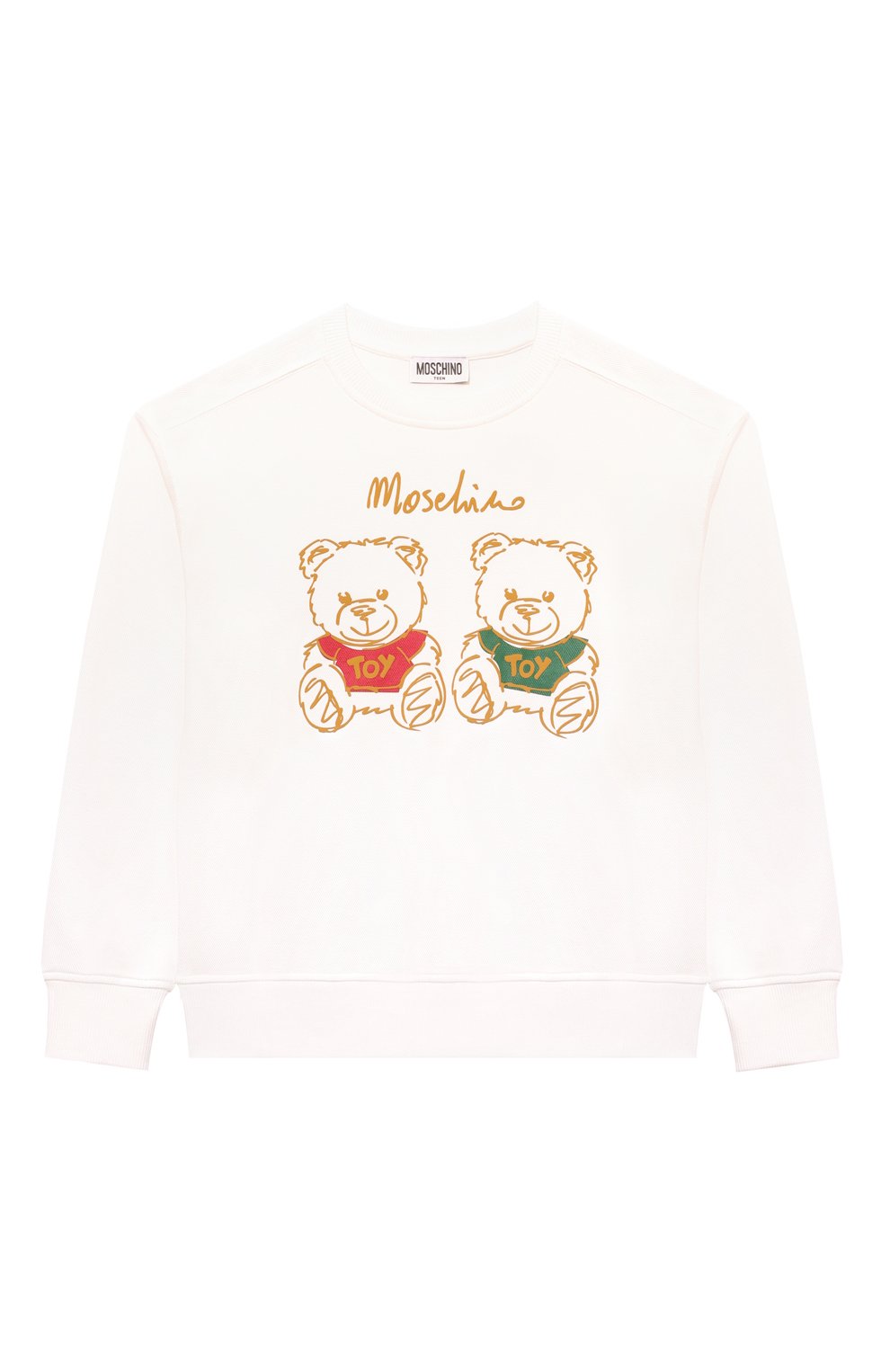 Хлопковый свитшот MOSCHINO молочного цвета по цене 9855 руб., арт. H0F07H/LCA64/4-8, фото 1 Хлопковый свитшот MOSCHINO, арт. H0F07H/LCA64/4-8, фото 1