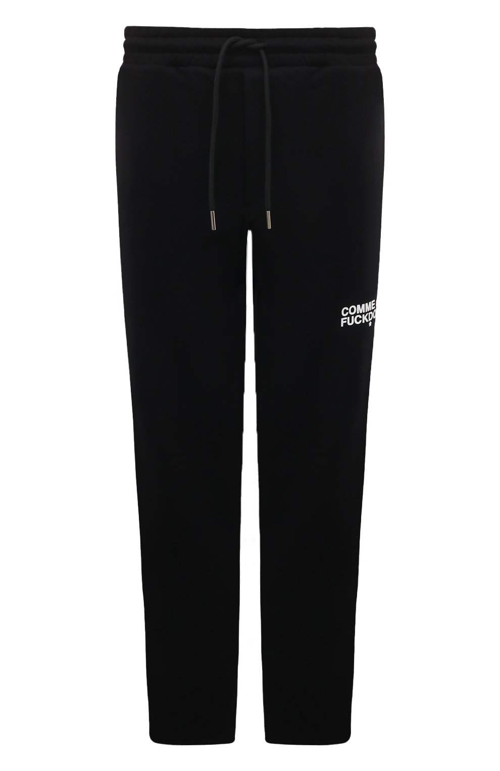 Хлопковые брюки COMME DES FUCKDOWN черного цвета по цене 14550 руб., арт. CDFU2509, фото 1 Хлопковые брюки COMME DES FUCKDOWN, арт. CDFU2509, фото 1