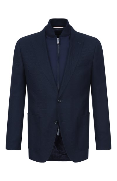 Мужской пиджак из хлопка и шерсти BOSS, арт. 50556959