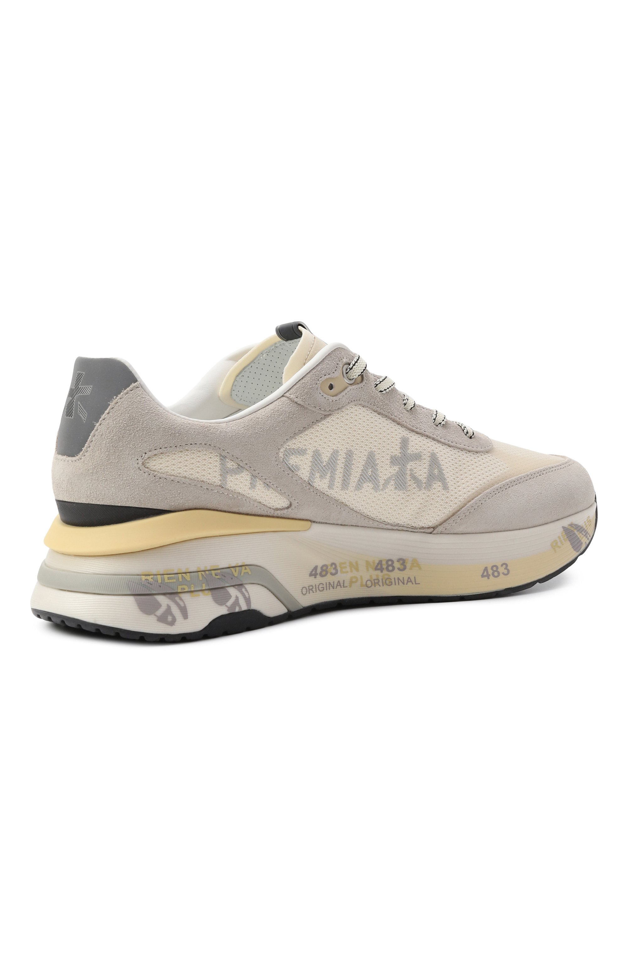 Комбинированные кроссовки moerun PREMIATA светло-серого цвета по цене 33600 руб., арт. M0ERUN/VAR 7298, фото 5 Комбинированные кроссовки moerun PREMIATA, арт. M0ERUN/VAR 7298, фото 5