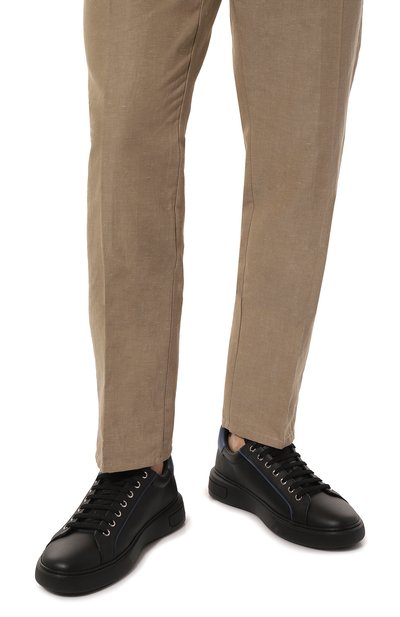 Кожаные кеды BALLY черного цвета по цене 63050 руб., арт. MSK03A/ST007, фото 3 Кожаные кеды BALLY, арт. MSK03A/ST007, фото 3