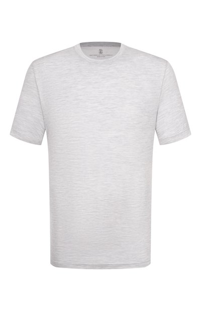 Футболка из шелка и хлопка BRUNELLO CUCINELLI, арт. MD8211308, фото 1