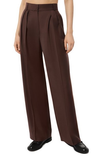 Шерстяные брюки LESYANEBO коричневого цвета по цене 64000 руб., арт. SS24/H-807/Zig, фото 3 Шерстяные брюки LESYANEBO, арт. SS24/H-807/Zig, фото 3