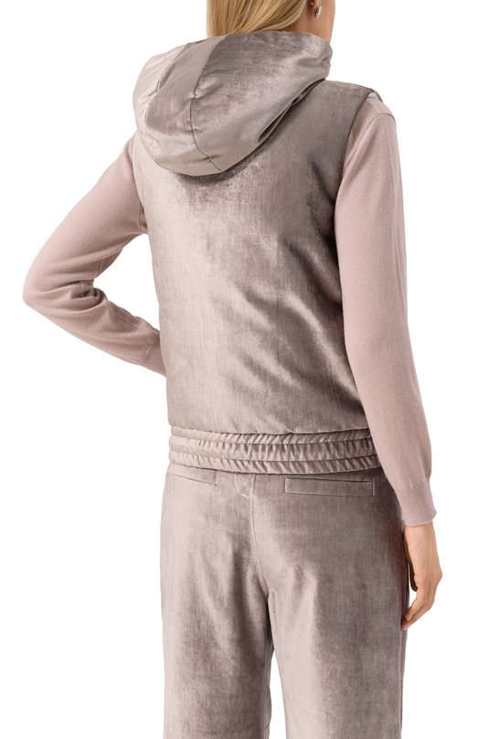 Бархатный жилет Brunello Cucinelli MD5817880 Серый  MD5817880 Фото 4