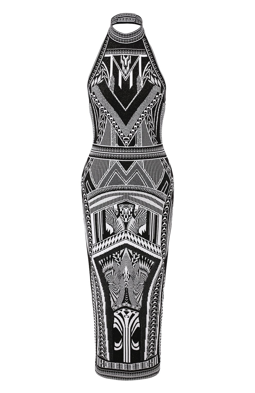 Платье BALMAIN черно-белого цвета по цене 214500 руб., арт. TF16520/K011, фото 1 Платье BALMAIN, арт. TF16520/K011, фото 1